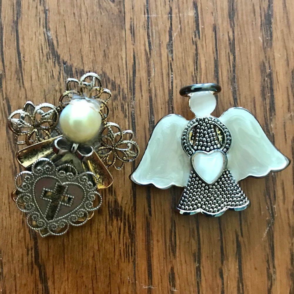 Vintage Angel Pins set of 2